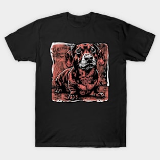 Retro Art Dachshund Dog Lover T-Shirt